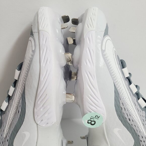 NEW Nike Alpha Huarache Elite 4 Mid Baseball Cleats DJ6520-012 Size 8.5 Gray - Picture 9 of 11